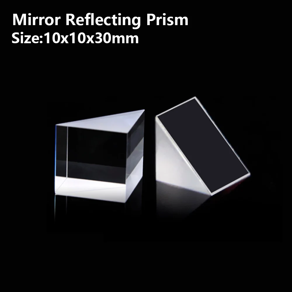 

Mirror Reflecting prism Isosceles right angle optical glass visual angle Detection prism Reflecting slope 90° 10x10xX30mm