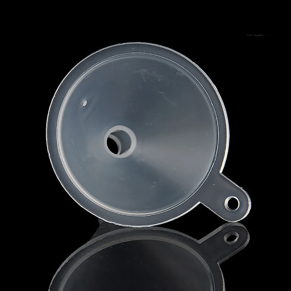 10 шт прозрачные маленькие пластиковые мини жидкие масляные воронки для флакон с