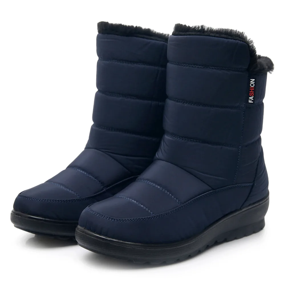 Women Boots Winter Shoes Platform Snow Woman Plush Warm Female High Plus Size Ladies Casual Waterproof 2019 | Обувь