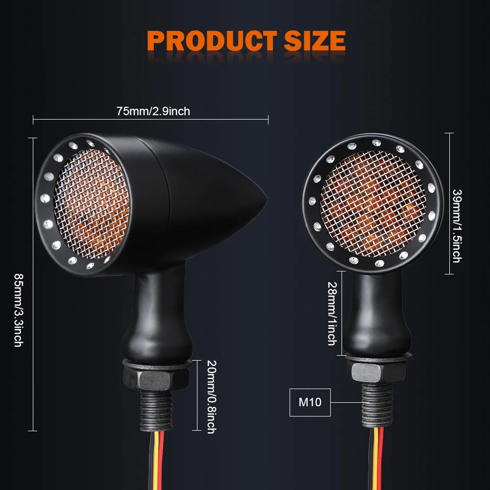 Светодиодный мотоциклетный светильник с поворотными сигналами s Black Bullet Blinker 12 В