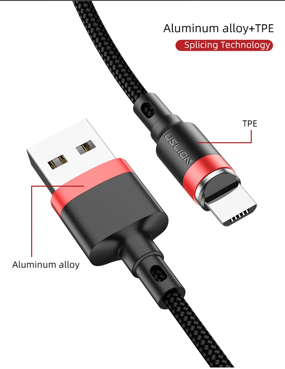 USLION 2 м 3 А магнитный кабель для быстрой зарядки Micro usb type C зарядное устройство для samsung huawei для iPhone Магнит Android телефонный кабель Шнур