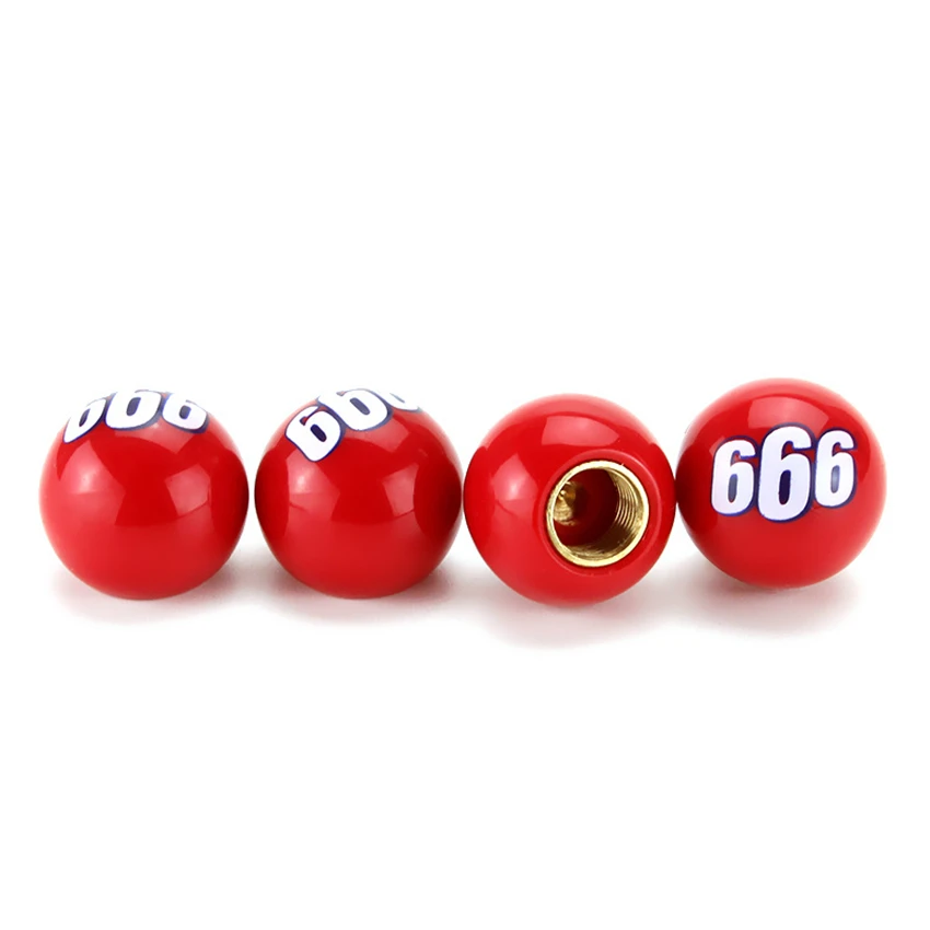 4 шт./компл. шаровая крышка клапана для автомобильных шин креативный 666 китайский