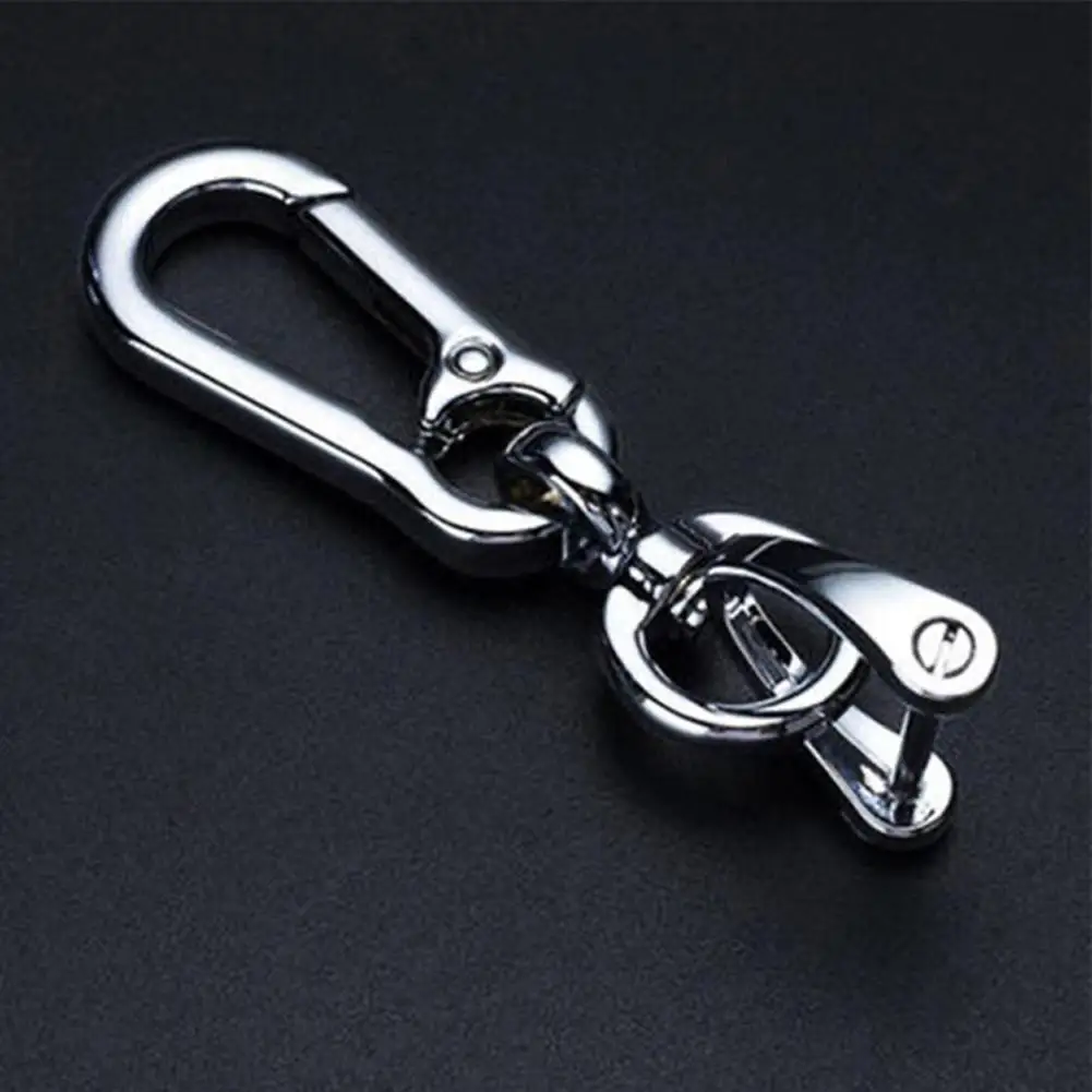 

Car Keychain Simple Strong Carabiner Shape Key chain Climbing Hook Key Chain Rings 360 Degree D Shape Rotating Horseshoe Buckle