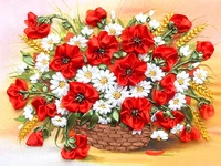 diamond painting kits poppy flower cross stitch diy mosaic embroidery full round with ab drill rhinestone decoration home gift