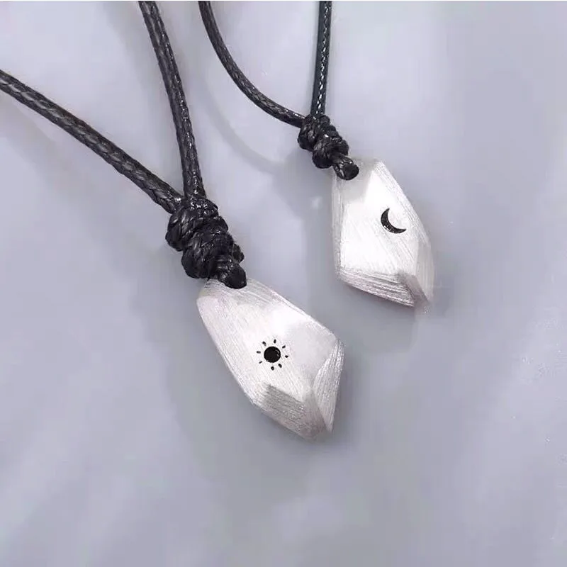 Подвеска для влюбленных 2 шт. минималистичный кулон дружбы солнца луны магнитное