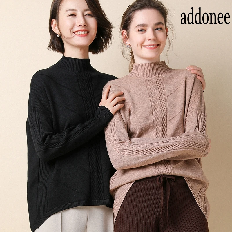 Новый женский кашемировый шерстяной свитер Пуловеры Весна Осень Зима однотонный