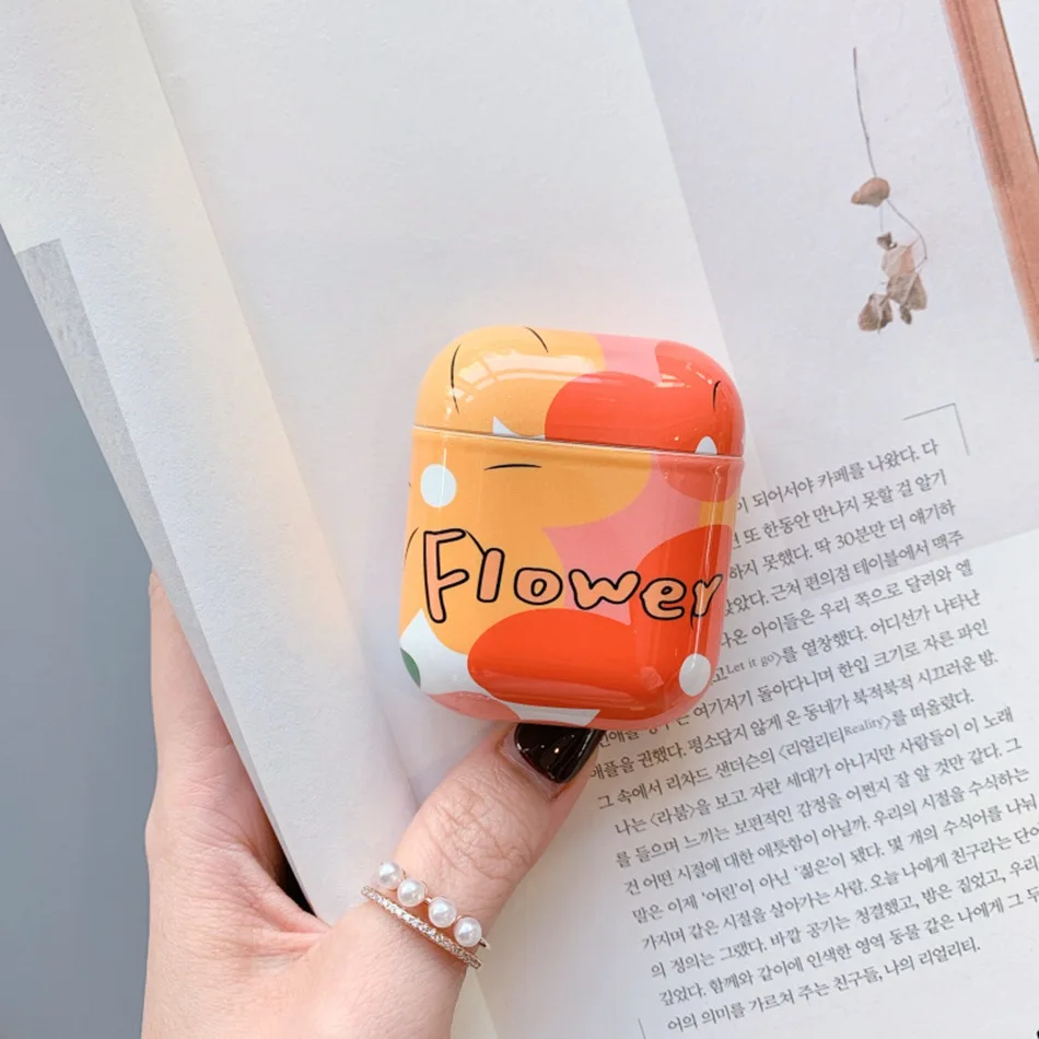 Беспроводной чехол для наушников для Airpods, чехол, Роскошный милый цветок, чехол для наушников для Apple Air Pods 2, чехол, защита, аксессуары для кожи - Цвет: 438A3