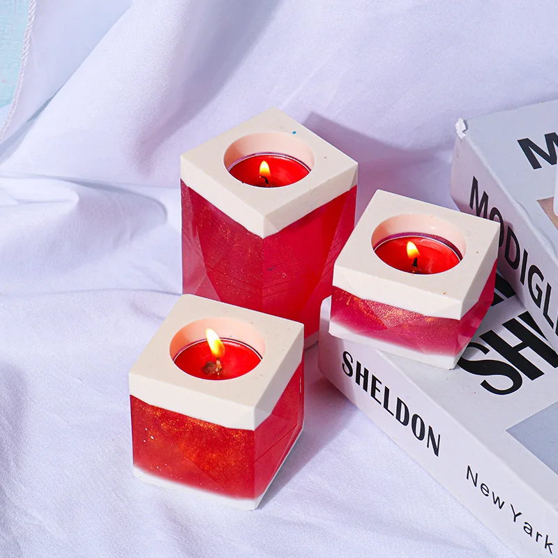 

Three Sizes of Faceted Candle Holder Silicone Mold Decorations Jewelry Mold