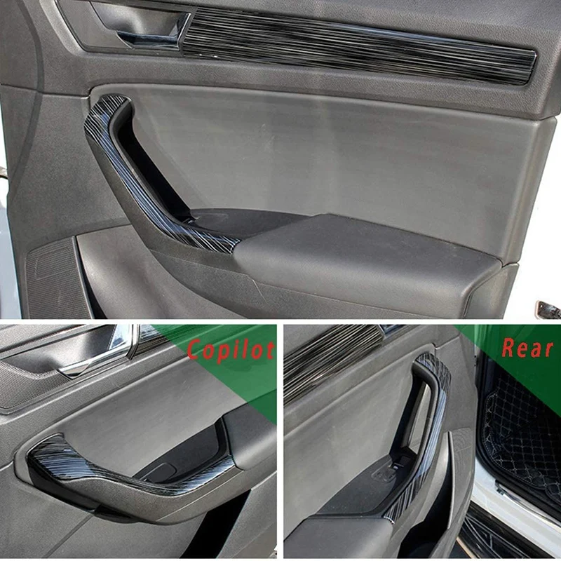 

Car Inner Door Handle Cover Armrest Moulding Trim Sticker Strip for Skoda 17-19 Kodiaq Accessory Decoration