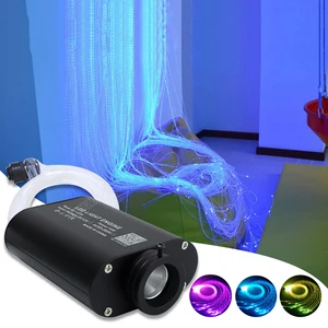 16 Вт RGBW волоконно-оптический Шторы светильник комплект 300 шт * 1 мм * 2 м блеск бокового свечения для вспышки освещение-водопад светильник ing Дети Сенсорных светильник