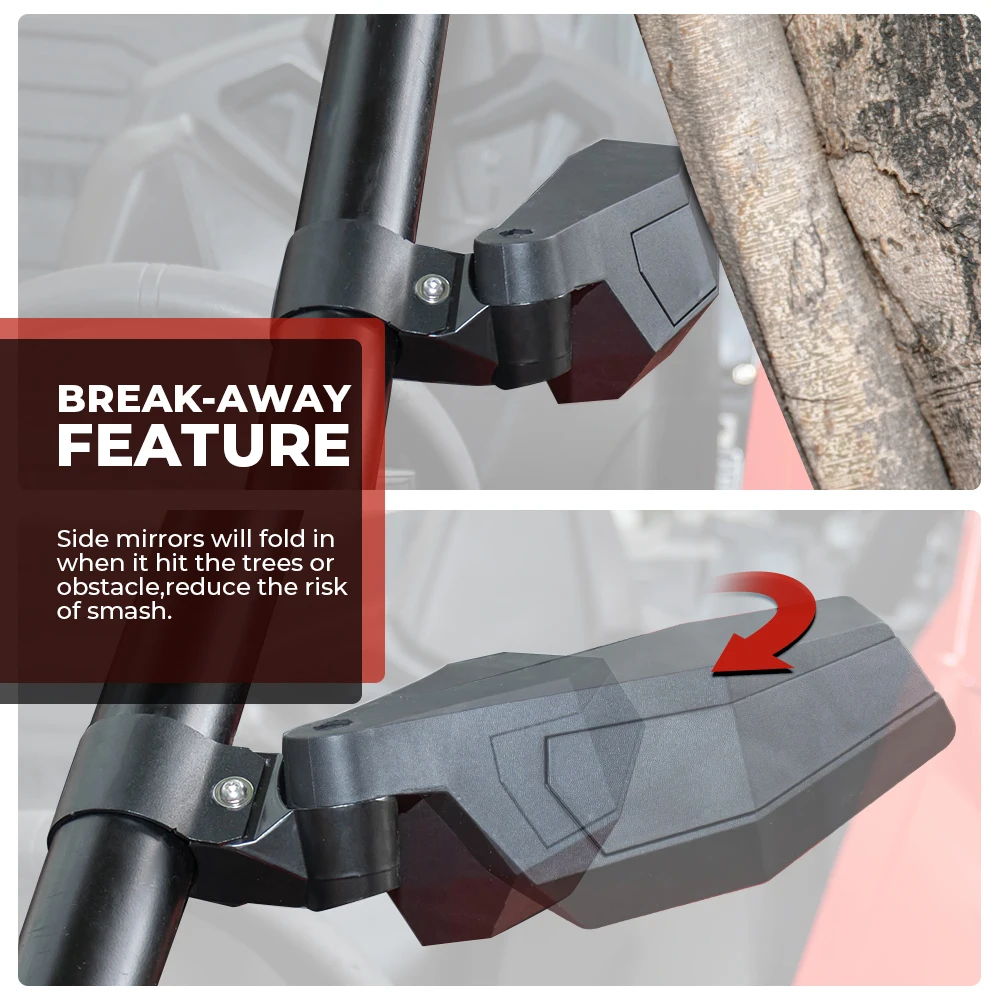 KEMIMOTO UTV 2 &quotбоковое зеркало заднего вида для Polaris RZR Pro XP / 4 2/4 двери Can Am Commander Maverick