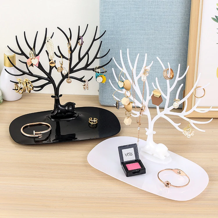 Подставка для хранения ювелирных изделий в виде оленя сережек кольца ювелирные