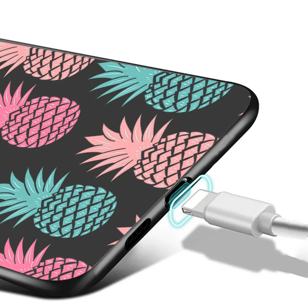 

Fruit Pineapple Case For Samsung A51 A71 A50 A70 A20 A40 A20E S20 S10 S9 S8 S7 Edge Ultra Puls Note 10 9 8 Plus Black Cover Capa