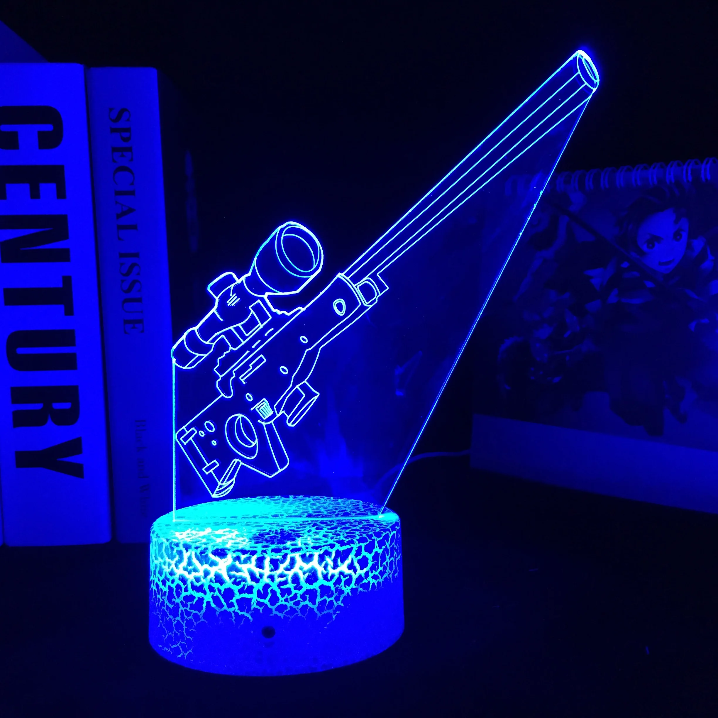 Игровое оружие снайперская 3D оптическая винтовка AWP светодиодный ночсветильник