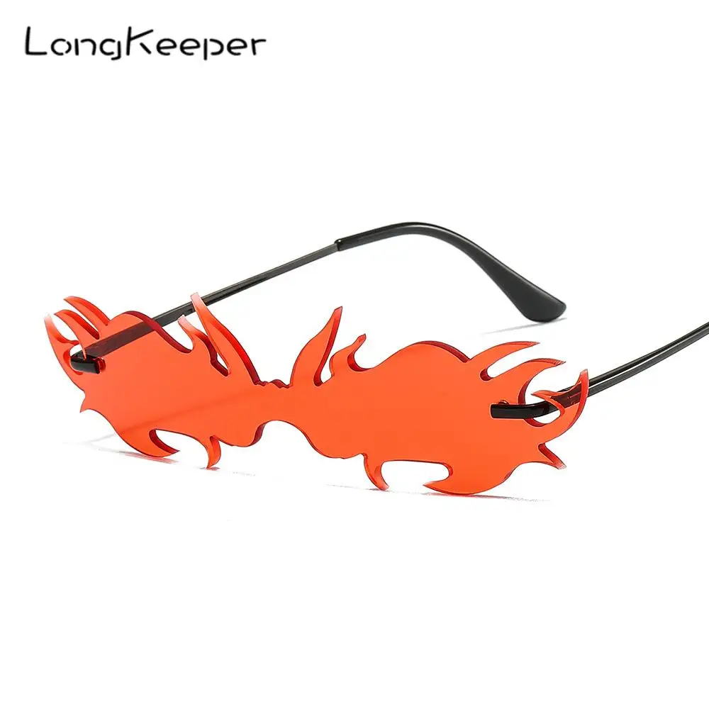 Солнцезащитные очки LongKeeper оверсайз без оправы для женщин и мужчин 2020 Ретро