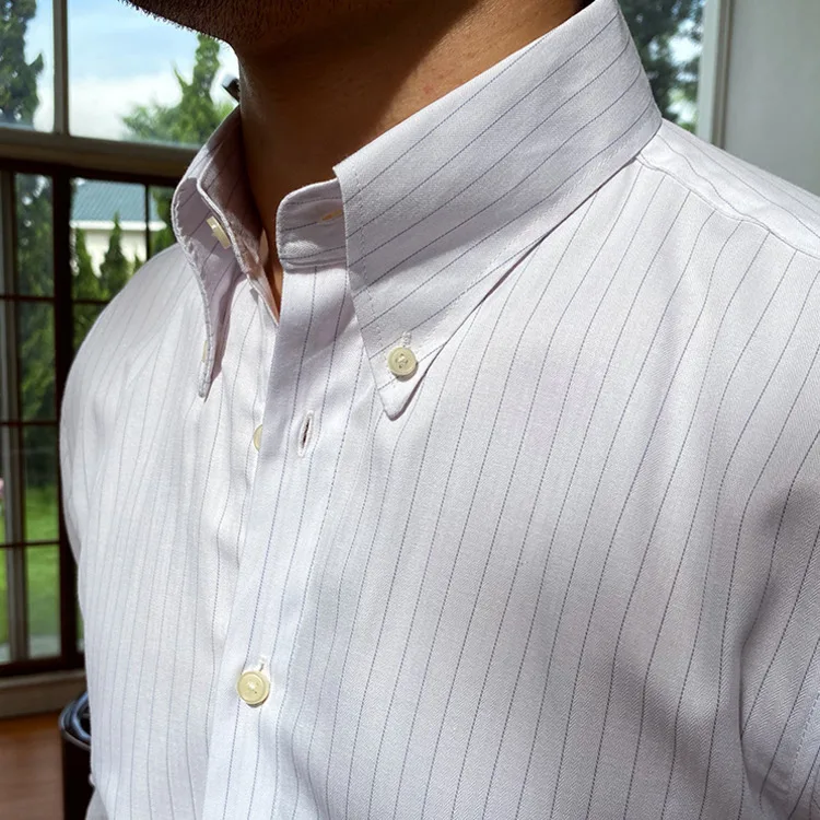 

High Quality Simple Shirts Men Geometric Business Casual Shirt Long Sleeve Italian Formal Dress Shirts Social Party Clothing