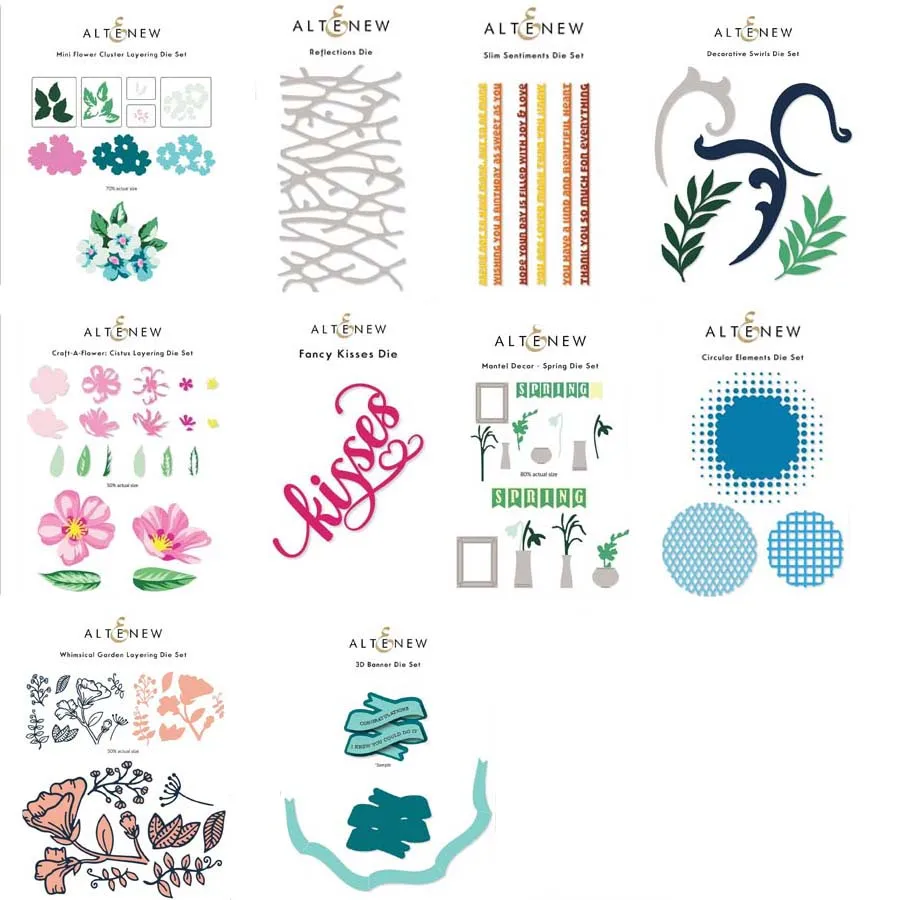 

2021 Flowers Branch Letters DIY Metal Cutting Dies for Scrapbooking Stencil Knife Mould Blade Punch Model Craft Decor Template