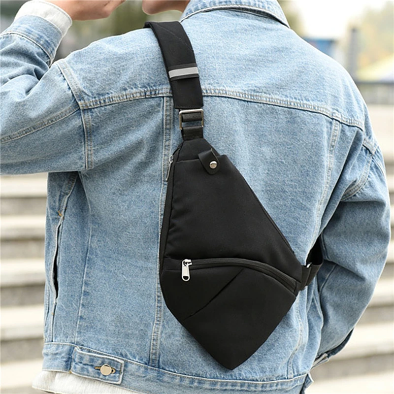 

Men's Chest Bag Casual Stripe Messenger Bag Men's Shoulder Bag Sports Bags
