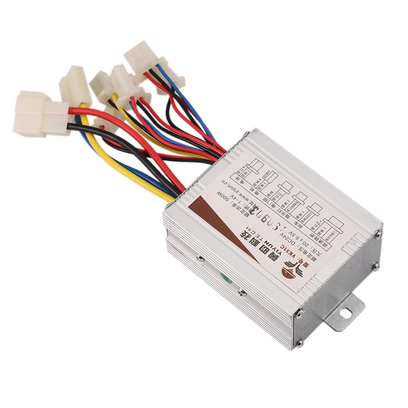 

24V 500W DC Electric Bike Motor Brushed Controller Box with Brush Controller Long Line Turn Handlebar for Electric Bicycle Scoot