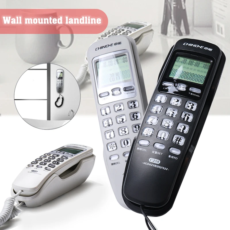 Corded Phone Landline Telephone Fashion Wall Cored Telephone Multifunction Desktop Lanlone Support Call Back For Home Office