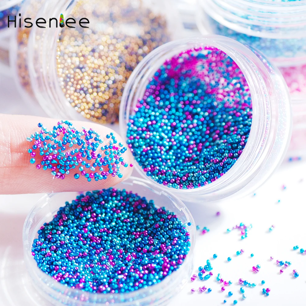 

9 Models Each Box of Different Color Matching Mini Micro Caviar Crystal Glass Rhinestone 3D Charm DIY Nail Jewelry Decoration