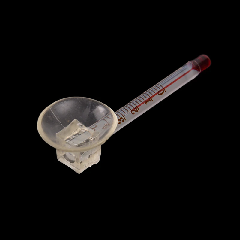 

1pcs Glass Meter Aquarium Fish Tank Glass Water Temperature Thermometer with Nice Suction Cup 7cm