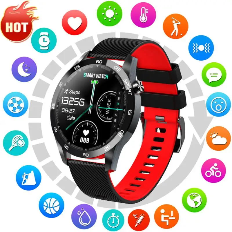 

F22L Smart Watch For Men Body Temperature Breathing Training Blood Oximeter Heart Rate Sports Fitness Watch IP67 Waterproof