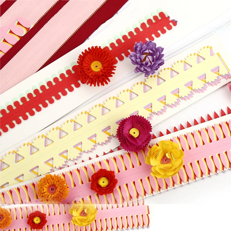 Цветная бумага в форме цветка для творчества сделай сам рулон бумаги 5 цветов (5