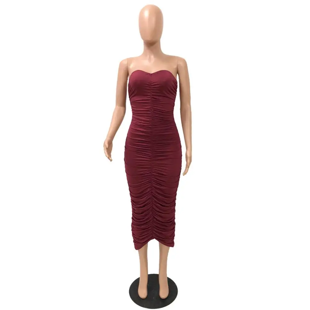 Сексуальное платье с открытыми плечами Бордовое без рукавов длинное открытой