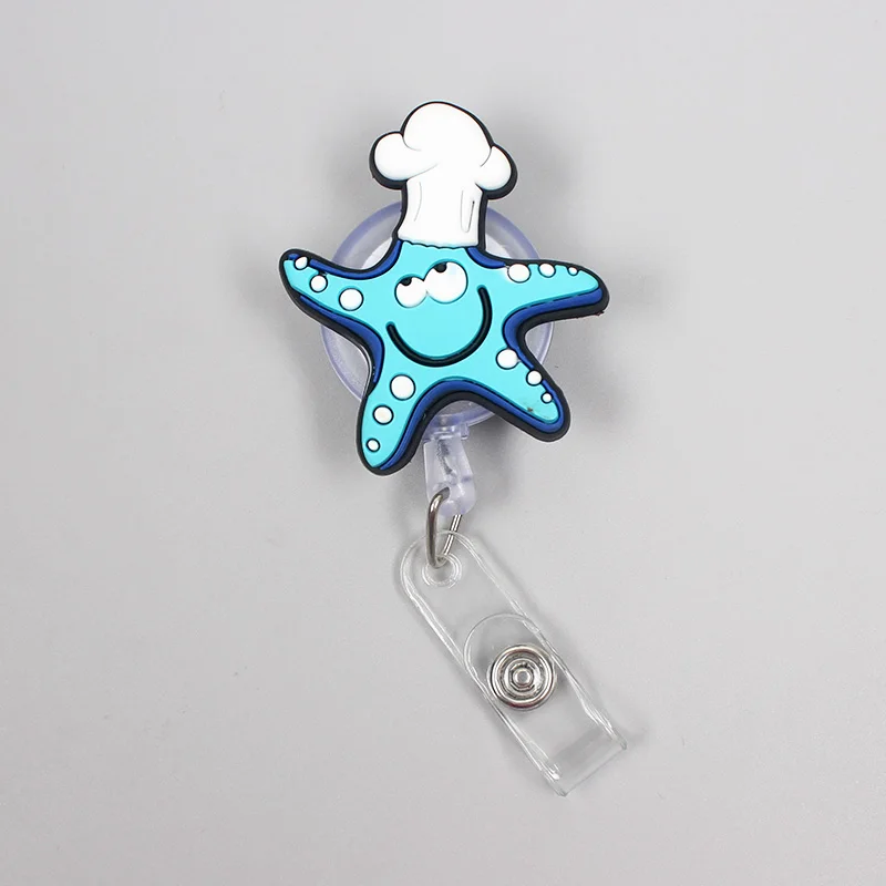 Creative Ocean Fish Retractable Boy Starfish Turtle Card Holder Badge Reel Nurse Exhibition Enfermera Girl Name Chest | Канцтовары для