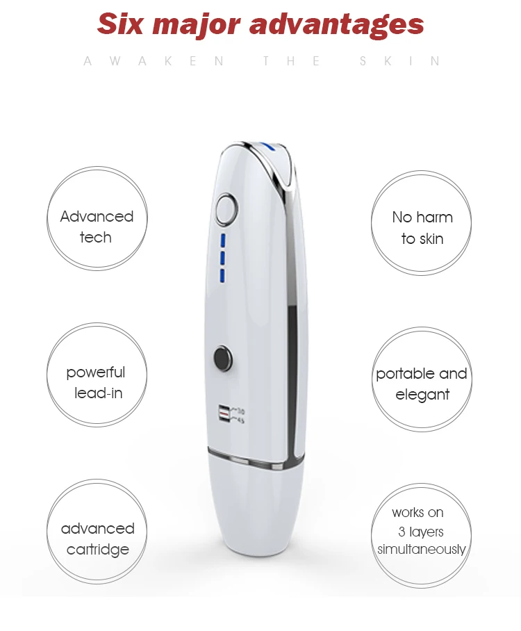 Мини HIFU RF радар линия V-shape против морщин Подтяжка кожи ультразвуковая машина для подтяжки лица