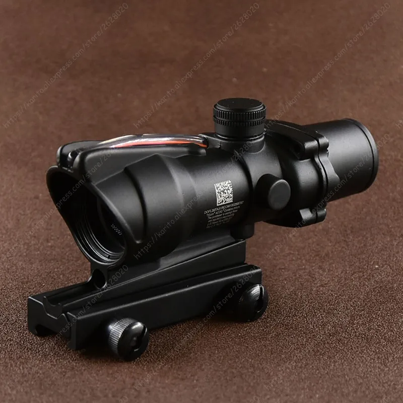 Тактический Acog Стиль 4x32 Зеленый Красный Волоконно Оптический Охота стрельба