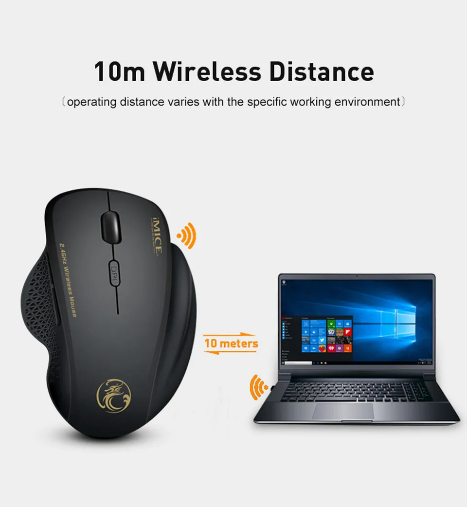 

Wireless Mouse Gamer Computer Mouse Wireless Gaming Mouse Ergonomic Mause 6 Buttons USB Optical Game Mice For Computer PC Laptop