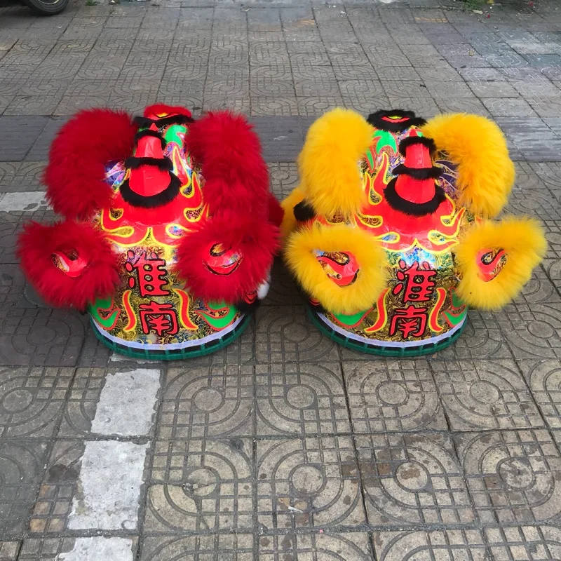 Танцевальный Костюм-талисман китайского льва из чистой шерсти нарядное платье