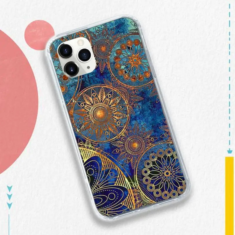 

Mandalas design retro Pattern Phone Case for iPhone 11 12 mini pro XS MAX 8 7 6 6S Plus X 5S SE 2020 XR luxury shell cover funda