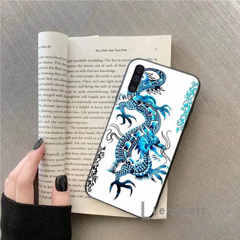 

Retro Chinese Dragon Totem Phone Case For Samsung A20 A30 30s A40 A7 2018 J2 J7 prime J4 Plus S5 Note 9 10 Plus
