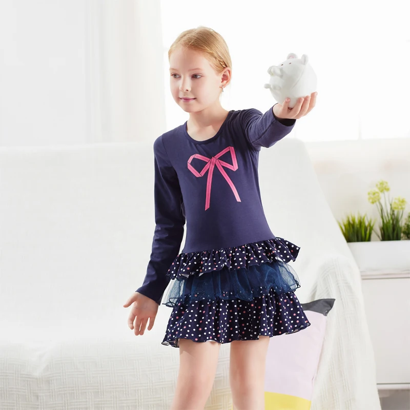 Платье-пачка с длинным рукавом для девочек 3-8 лет | Детская одежда и обувь