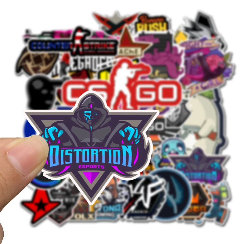 50PCS/Pack CS GO Anime Game Stickers Skateboard Laptop Guitar Luggage Funny Cool Graffiti Retro Sticker Kids Toys - купить по