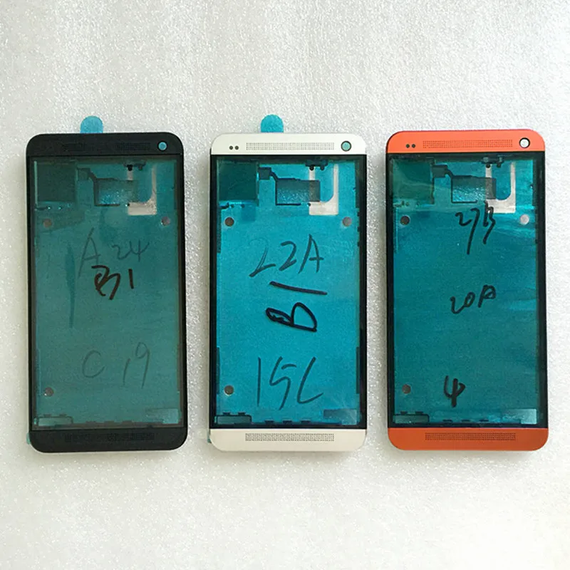 Крышка батарейного отсека задняя крышка чехол для HTC One M7 одна SIM s Передняя рамка в