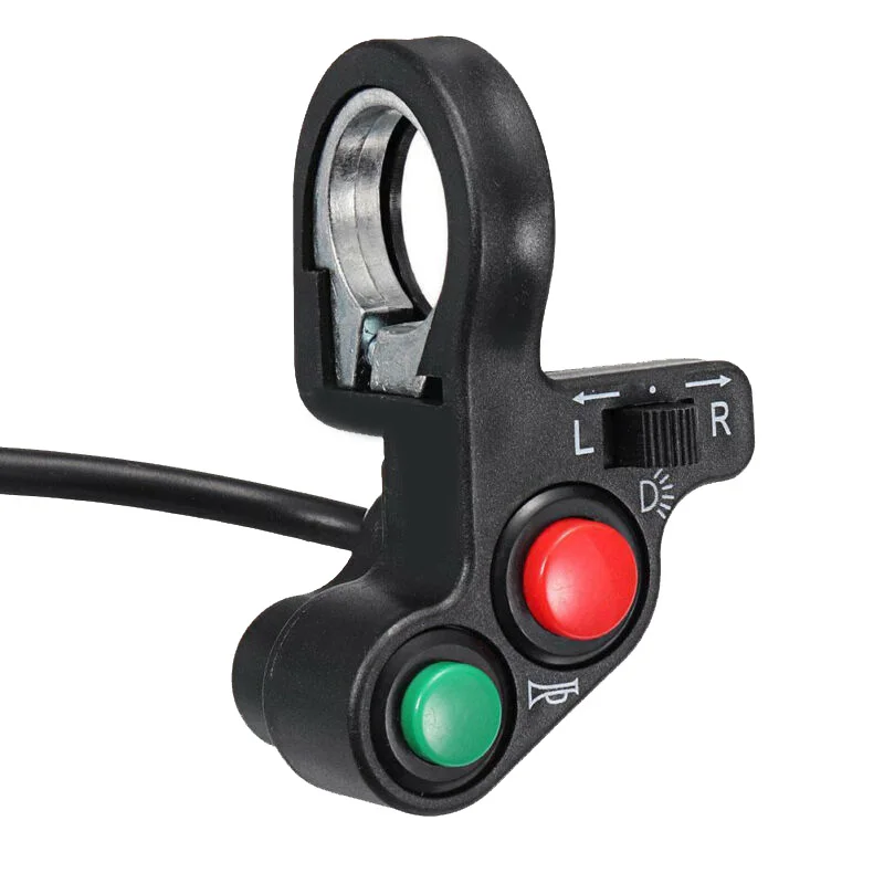 

12V Handlebar switch 1pc E-Bike Replacement 7/8" Headlight Horn On off