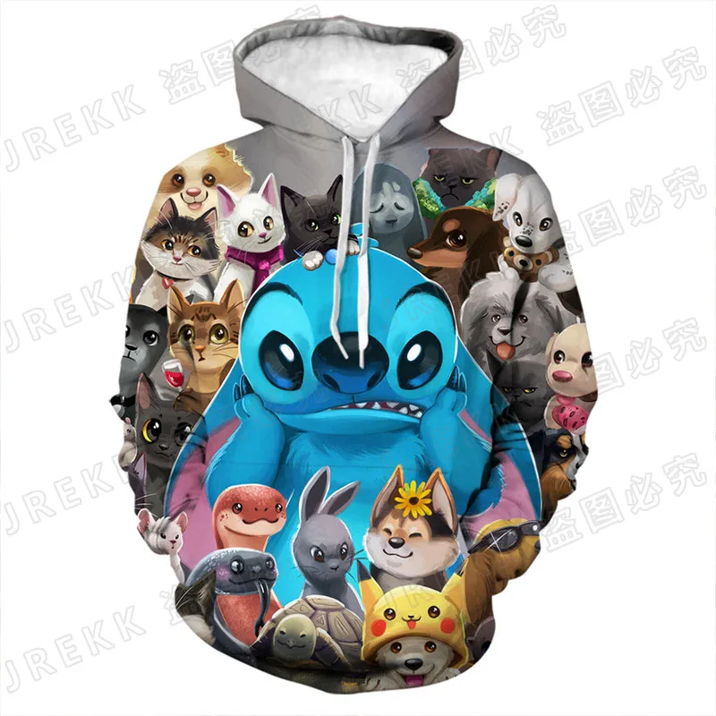 Детские толстовки Ститч диснеевским принтом новинка на весну Мужская толстовка