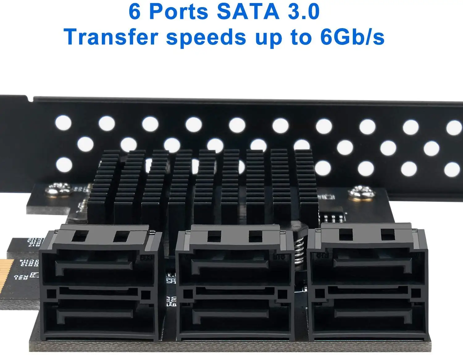 64 карта pcie с 10 портами sata iii карта ко