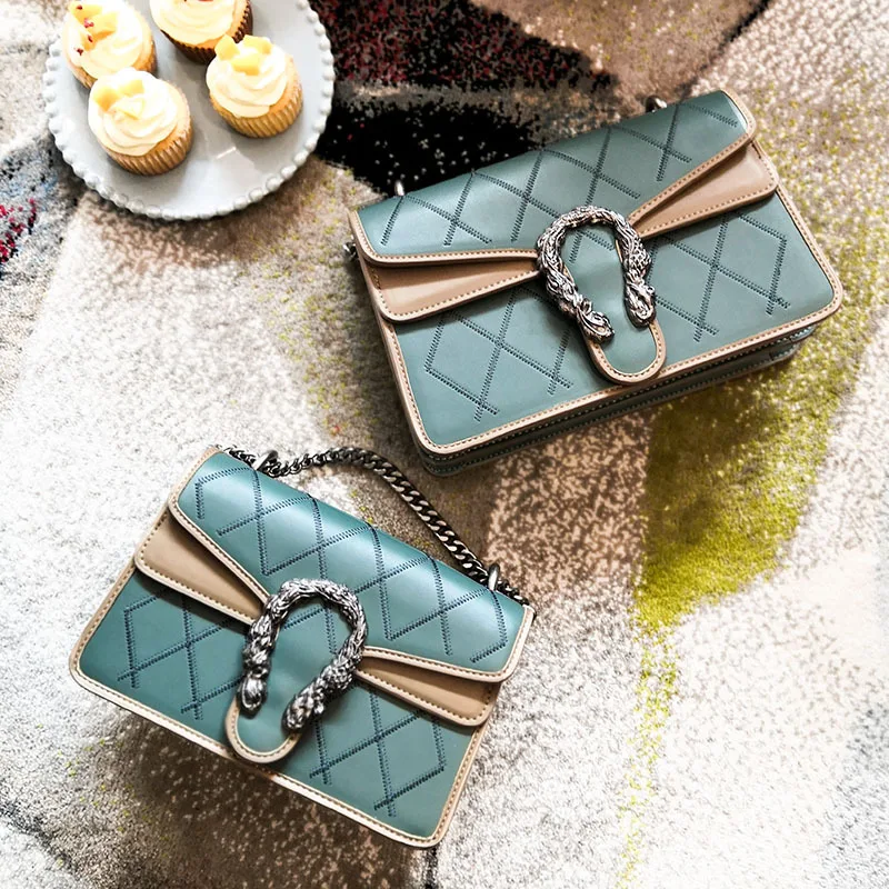 

Women 100% Full Genuine Leather Bag 2021 New Fashion Single Shoulder Messenger Bag Ladies Fashionable Purses and Handbags Gg