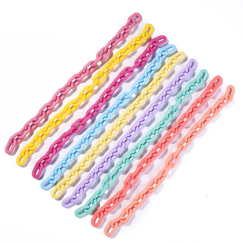 

31.5*19.5mm DIY Jewelry Chain Acrylic Color Open U-Shaped Chain Bag Chain Necklace Plastic Materials Finding Supplies