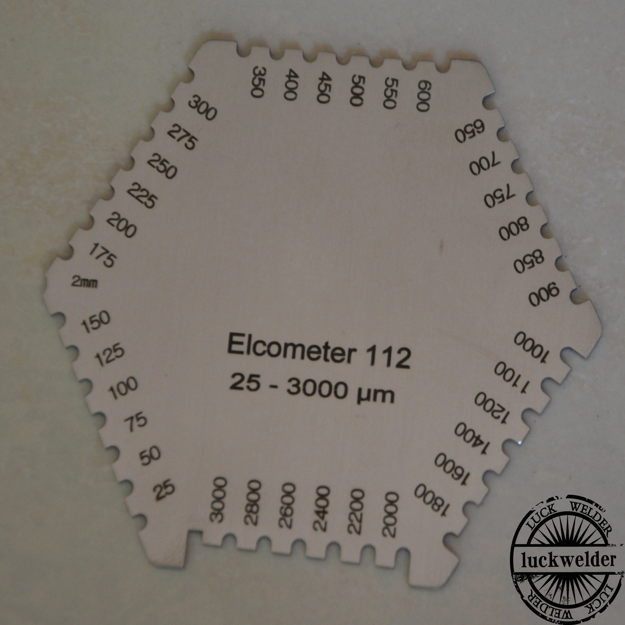 

Wet Film Comb Hexagonal Gauge 3000 um Stainless Steel Pocket Gage