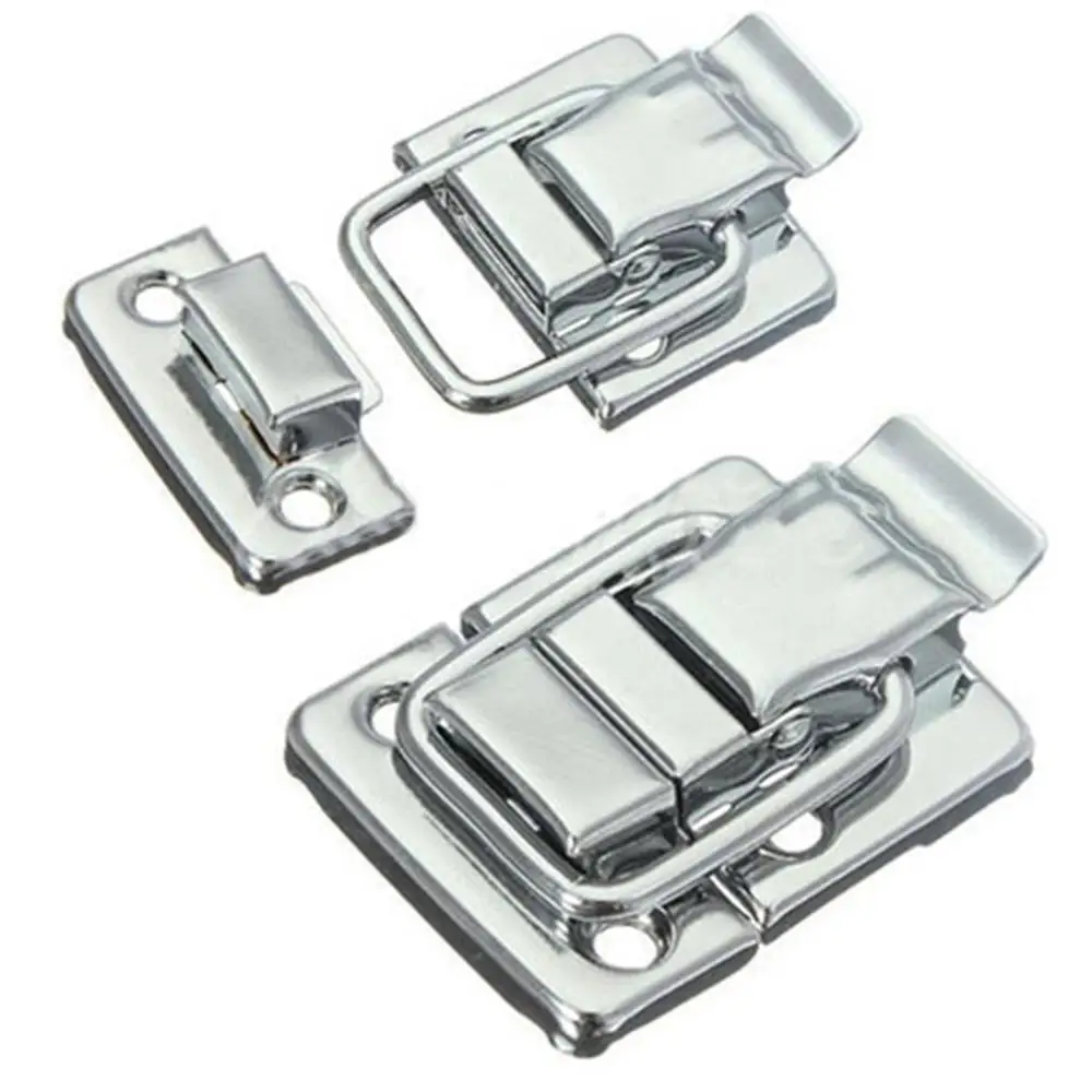 2pcs Silver Fastener Toggle Latch Catch Chest Case Suitcase Boxes Chests Trunk Lock | Обустройство дома