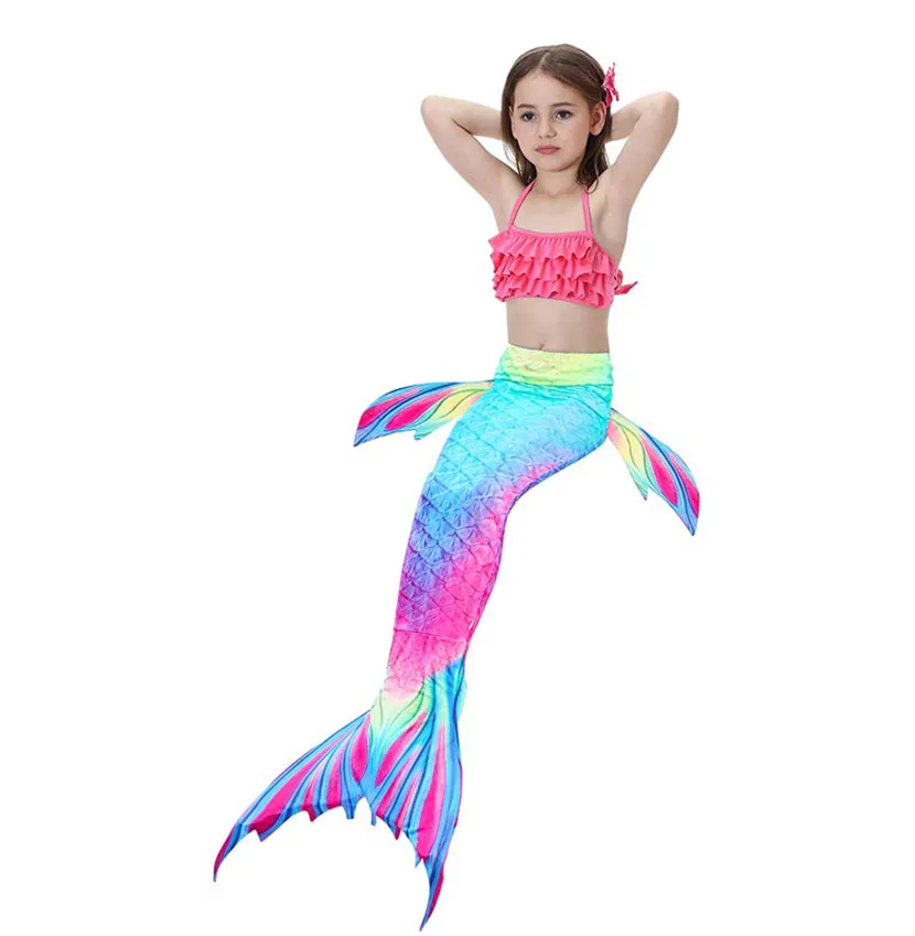 

Girls Mermaid Tails Flippers Mermaid Costumes Kids Mermaid Swumsuit Gift Girl Mermaid Wig Party Cosplay Costumes Mermaid Monofin