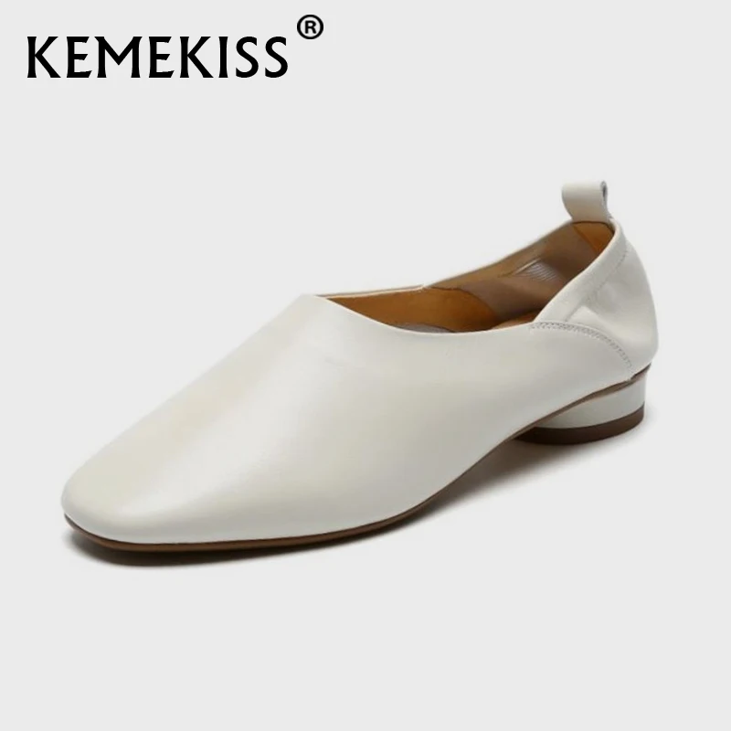 

KemeKiss/Женская обувь на плоской подошве из натуральной кожи; Модная весенняя обувь; Для женщин; Новое поступление; Повседневные офисные женск...