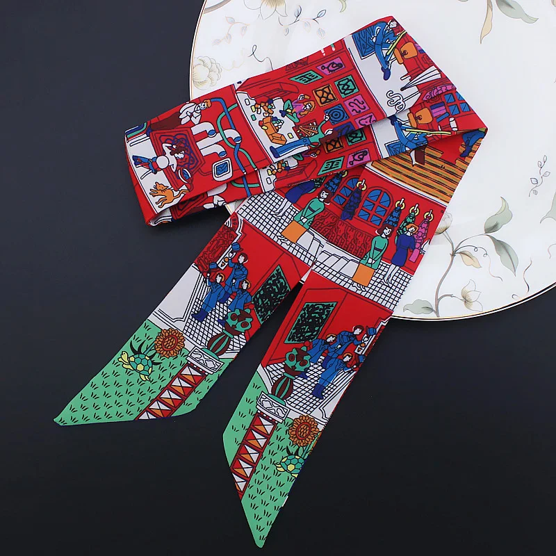 Новый дизайн 2022 дизайнерская сумка ленты модный головной шарф маленькие длинные