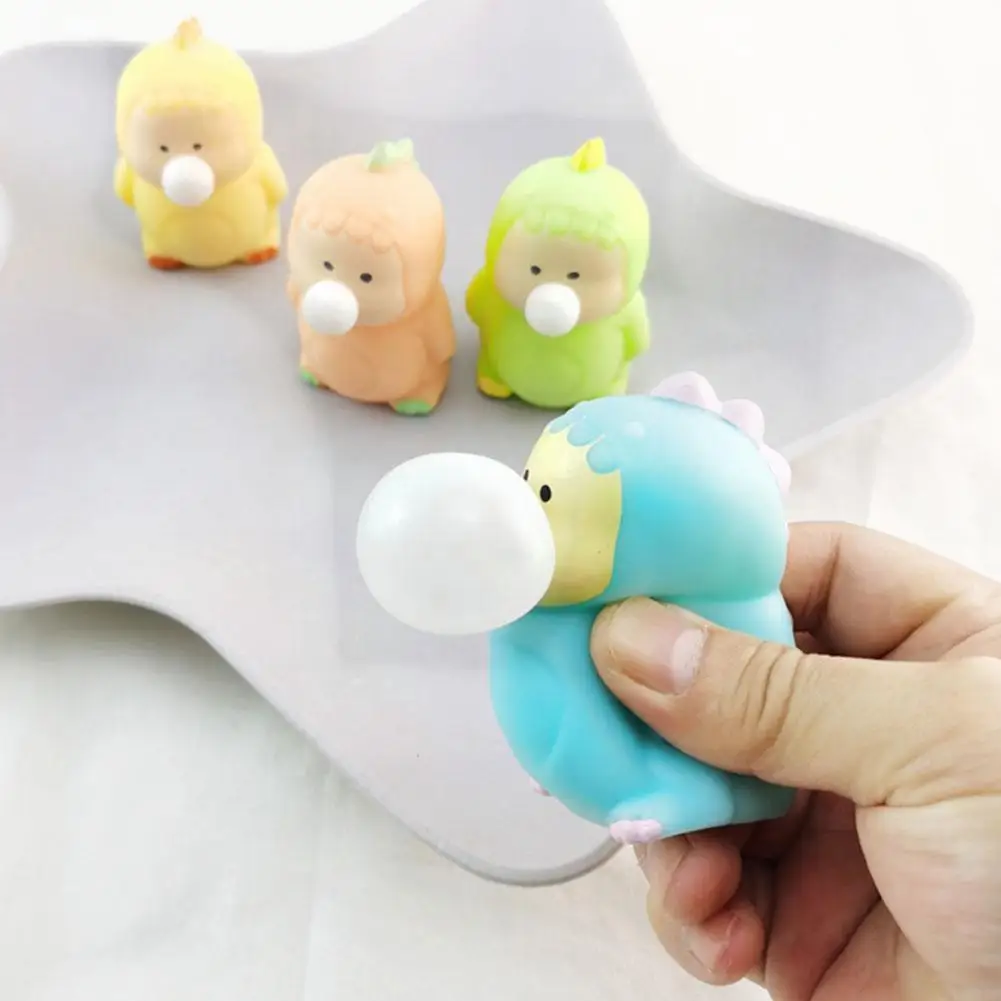 

1 Pcs Decompression Artifact Spit Bubble Duck Dinosaur Squeeze Squeeze Vent Toy Funny Pinch Ball Bubble Decompression Vent C4o4
